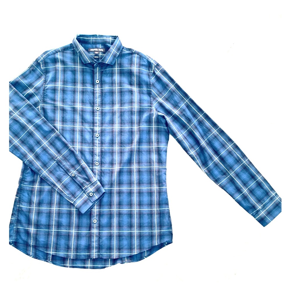 {MICHAEL KORS} SLIM FIT BUTTON DOWN SHIRT SIZE L